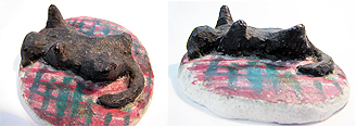 Kitty Plaster Statue